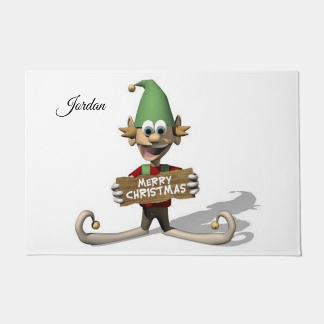 Christmas Door Mat, Elf Doormat (Front)