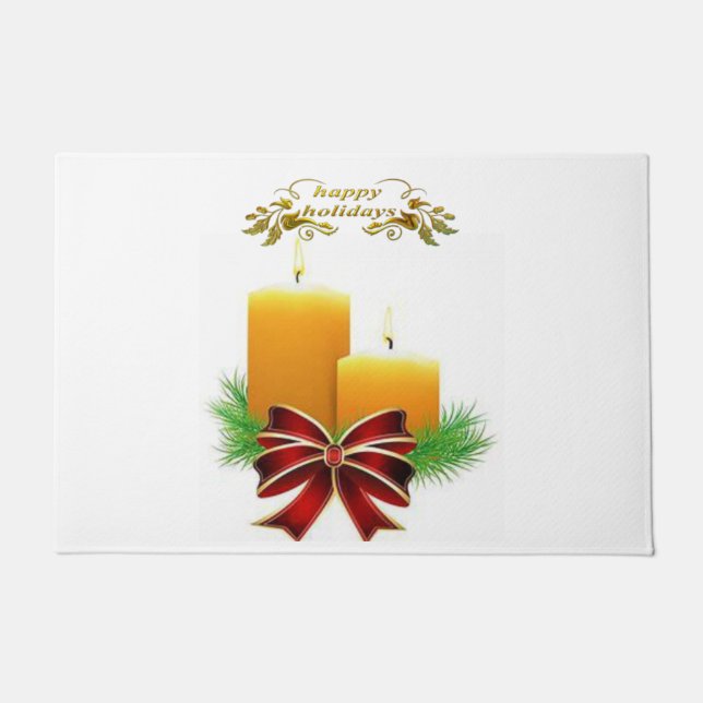 Christmas Door Mat,, Happy Holidays Doormat (Front)