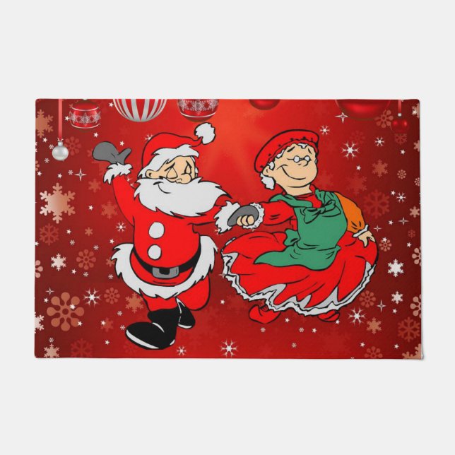Christmas Door Mat, Santa Doormat (Front)