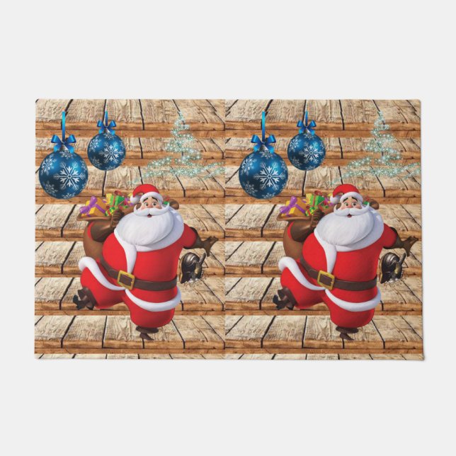 Christmas Door Mat, Santa Doormat (Front)