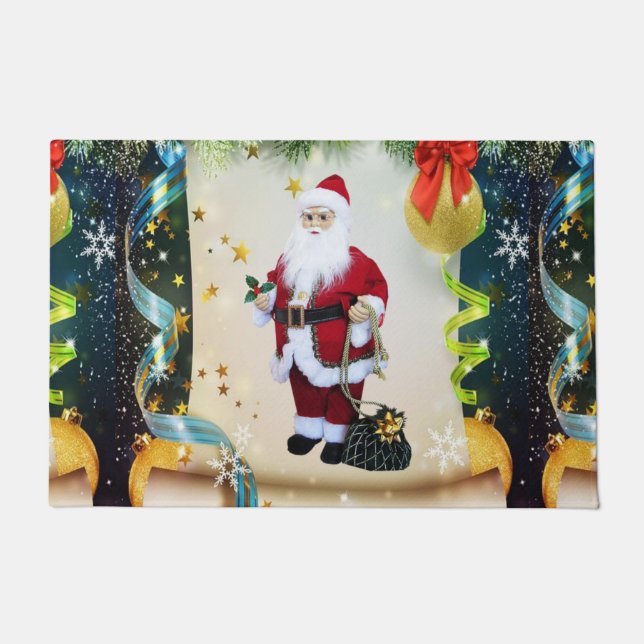 Christmas Door Mat, Santa Doormat (Front)