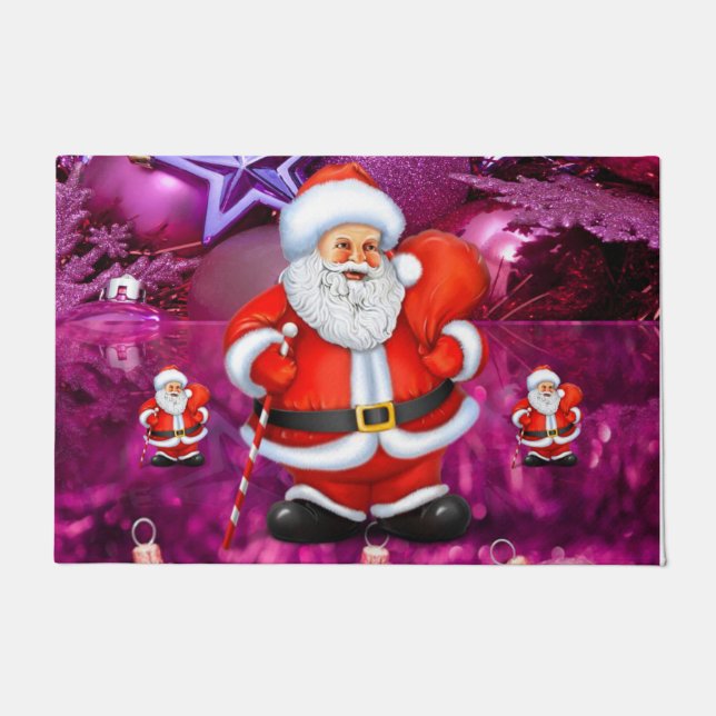 Christmas Door Mat, Santa Doormat (Front)