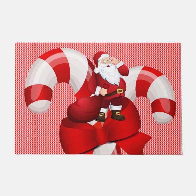 Christmas Door Mat, Santa Doormat (Front)