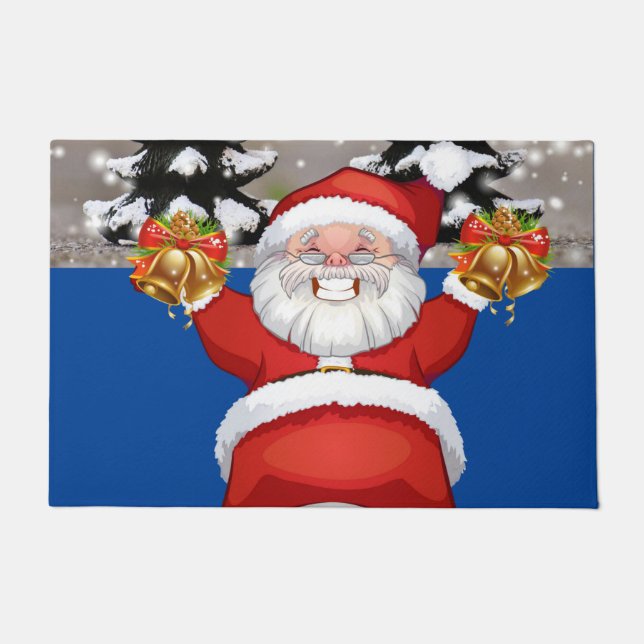 Christmas Door Mat, Santa Doormat (Front)
