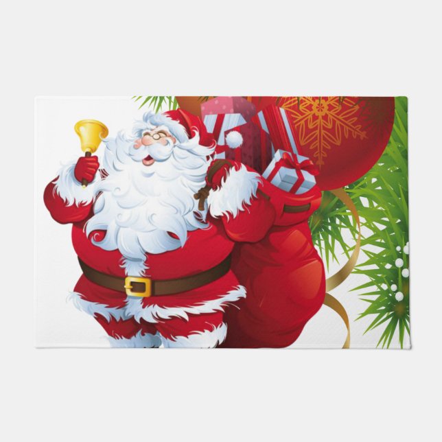 Christmas Door Mat, Santa Doormat (Front)