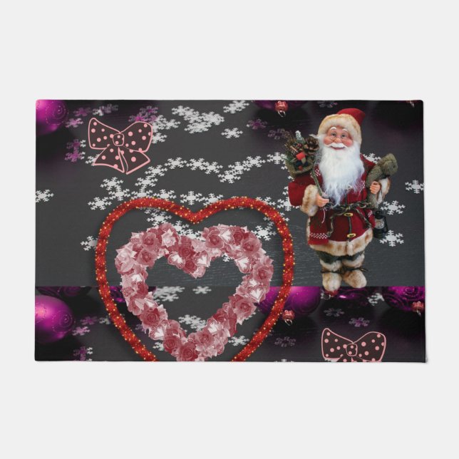 Christmas Door Mat, Santa Doormat (Front)