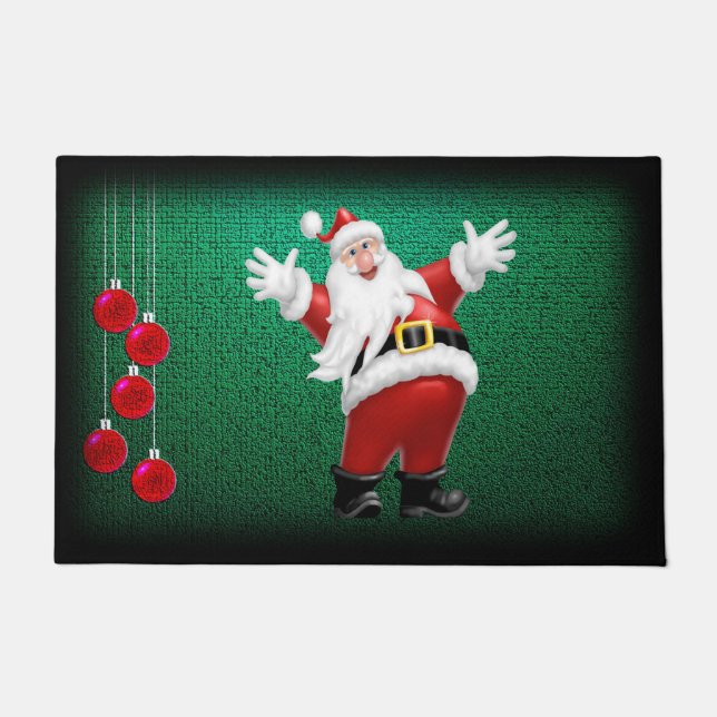 Christmas Door Mat, Santa Doormat (Front)