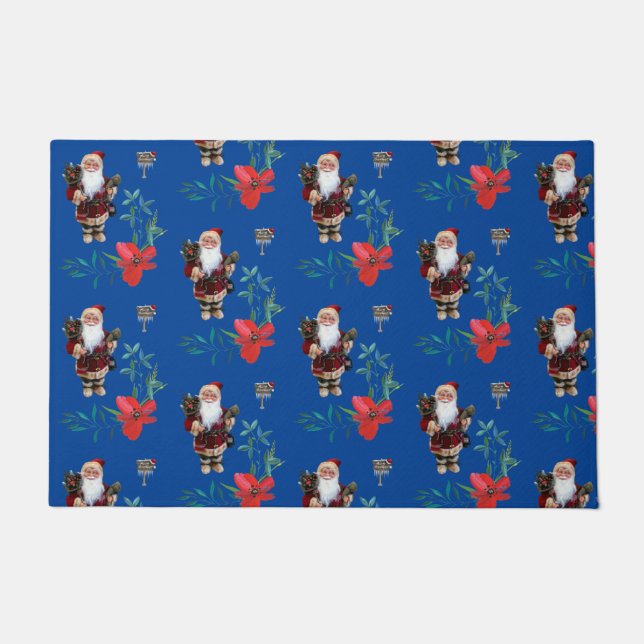 Christmas Door Mat, Santa Doormat (Front)