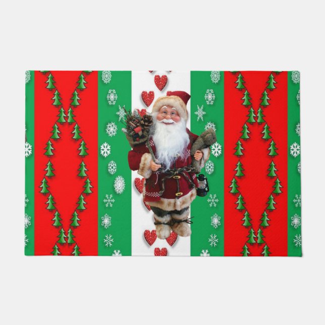 Christmas Door Mat, Santa Doormat (Front)