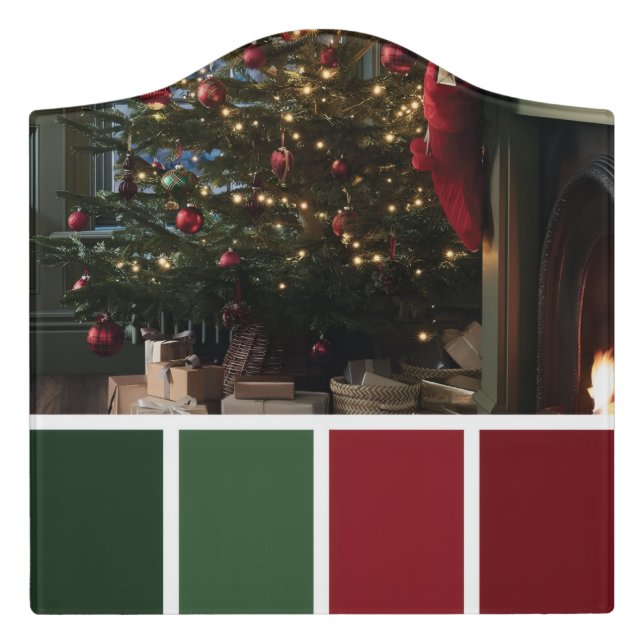 Christmas Door Sign (Large Crest Front)