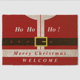 Christmas Doormat Funny Santa Claus Design Fiber Doormat