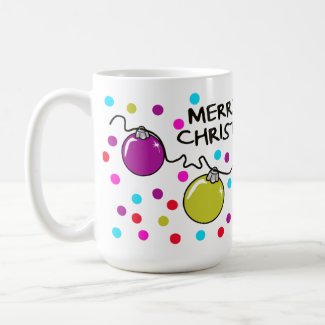 Christmas dot Ornament colorful customizable mug