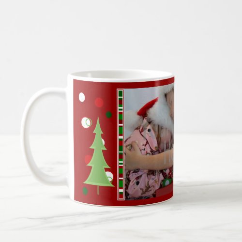 Christmas Dots and Stripes Photo Mug