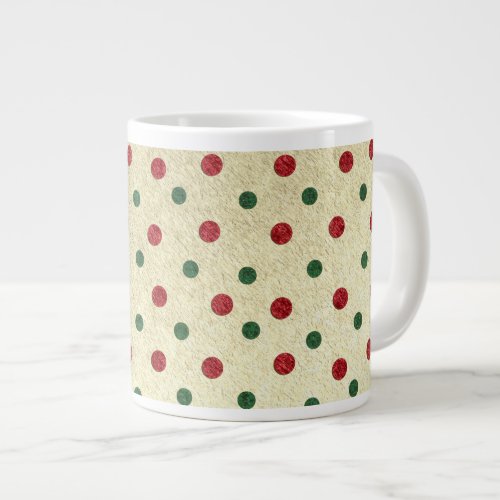 Christmas Dots pattern Large Coffee Mug