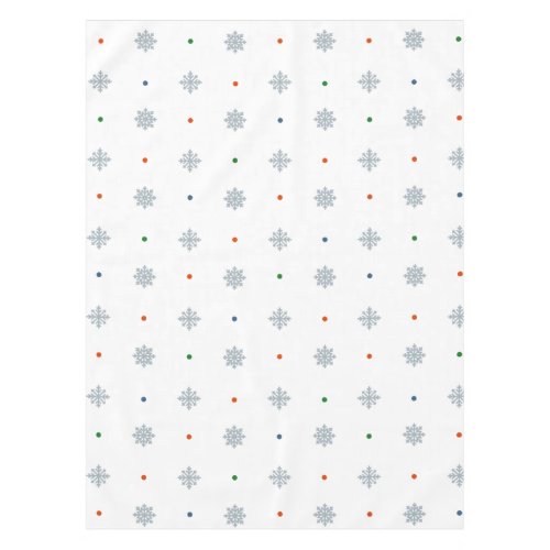 Christmas dots with snowflake pattern tablecloth
