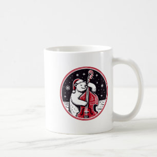 Christmas Double B Santa Bear Playing Jazz Musicia Coffee Mug
