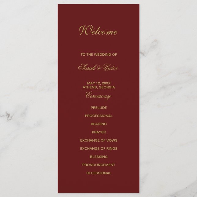 Christmas double side program card  (Front)