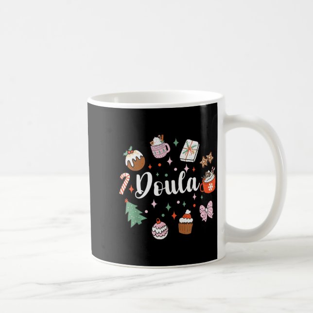 Christmas Doula Midwife Birth Worker Stpartum Xmas Coffee Mug (Right)