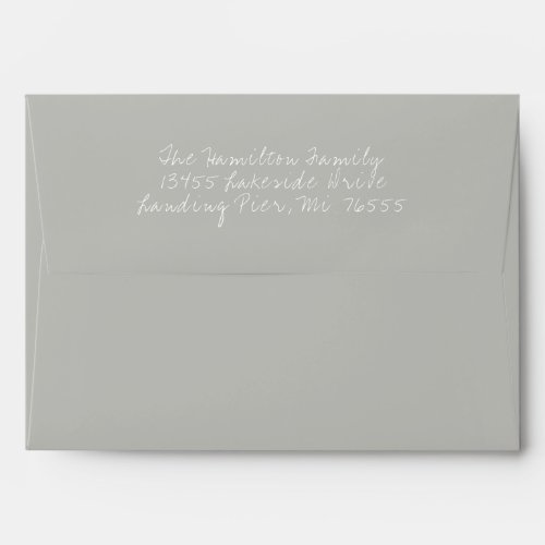 Christmas Dove Grey Custom Holiday Envelope