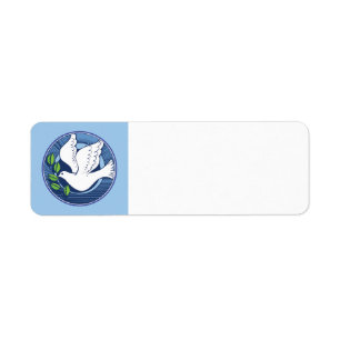 Christmas Dove of Peace Label