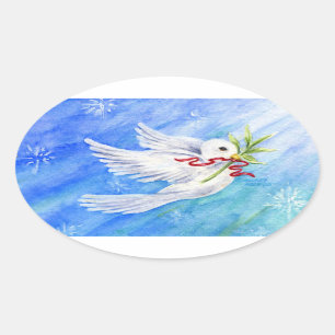 Christmas Dove of Peace Stickers
