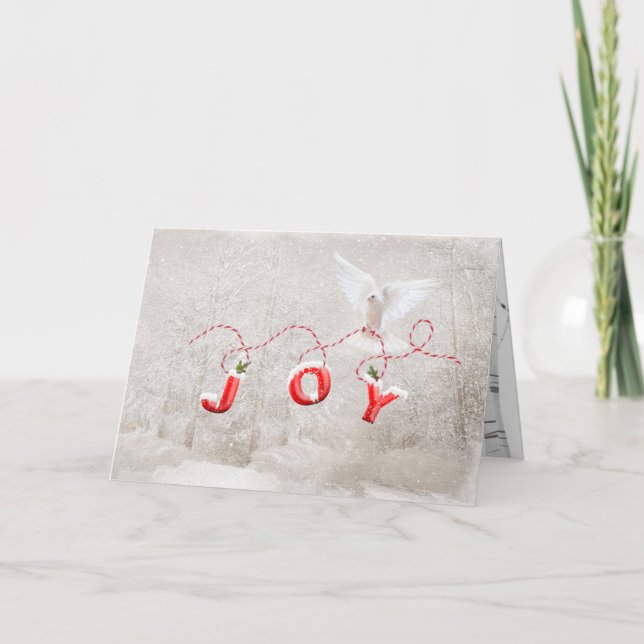 Christmas Dove With Joy Card (Front)