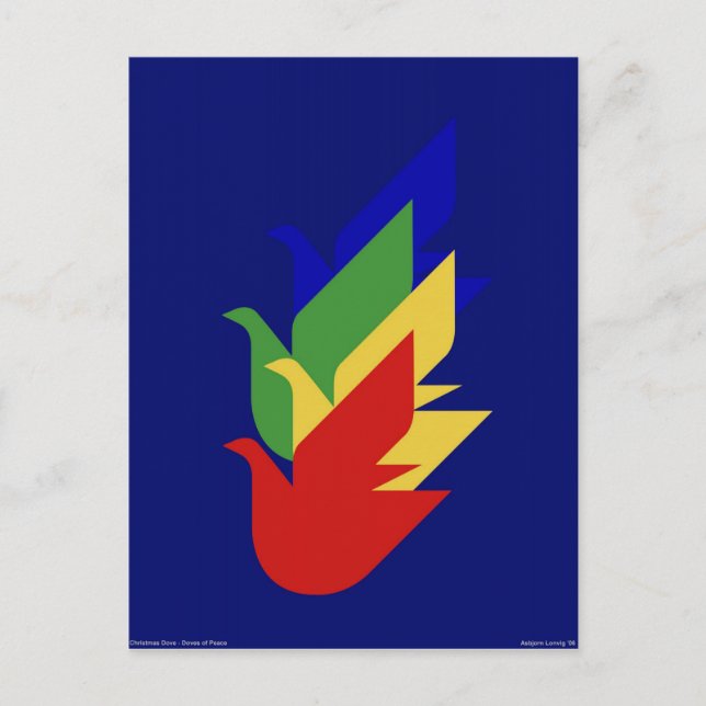 Christmas Doves Holiday Postcard (Front)