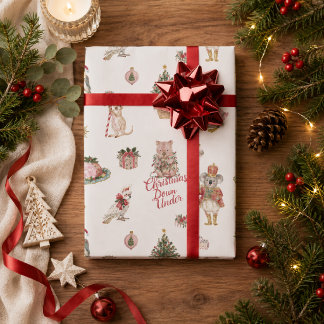 Christmas Down Under Aussie Animals Wrapping Paper
