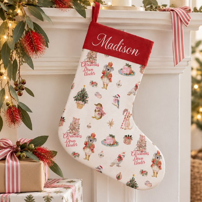 Christmas Down Under Personalized Stocking (Creator Uploaded)