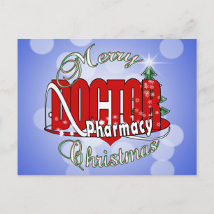 CHRISTMAS DR DOCTOR PHARMACY HOLIDAY POSTCARD