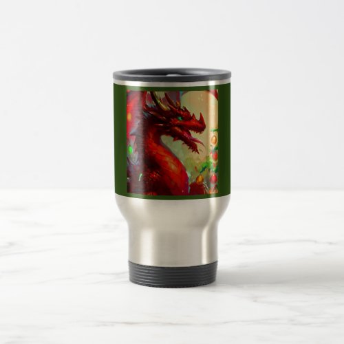 Christmas Dragon 1 Travel Mug