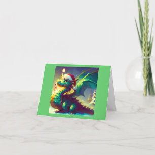 Christmas Dragon 3 Holiday Card