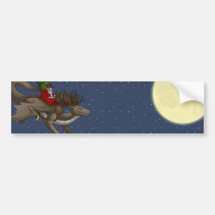 Christmas Dragon Bumper Sticker