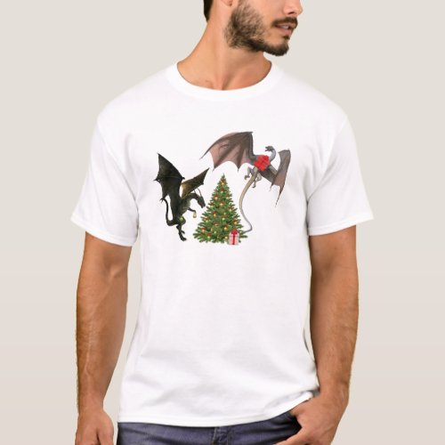 Christmas Dragon Mythical Holiday T_Shirt