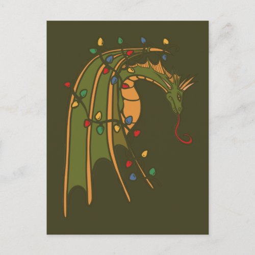 Christmas Dragon Postcard