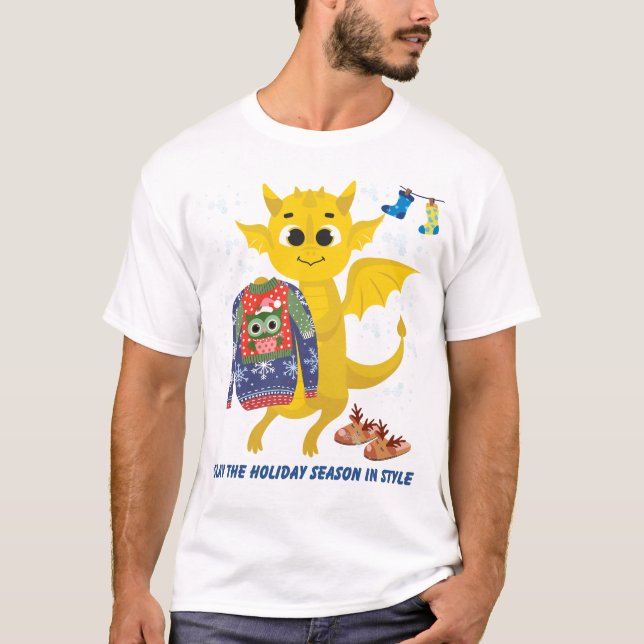 Christmas dragon T-Shirt (Front)