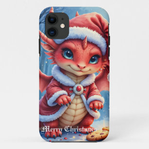 Christmas dragon, too cute to arrest, iPhone 11 case