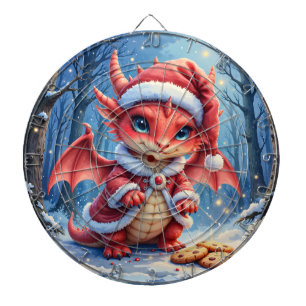 Christmas dragon, too cute to arrest, dart board