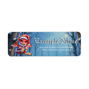 Christmas dragon, too cute to arrest label
