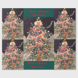 Christmas Dragon Tree 30" x 15' Wrapping Paper