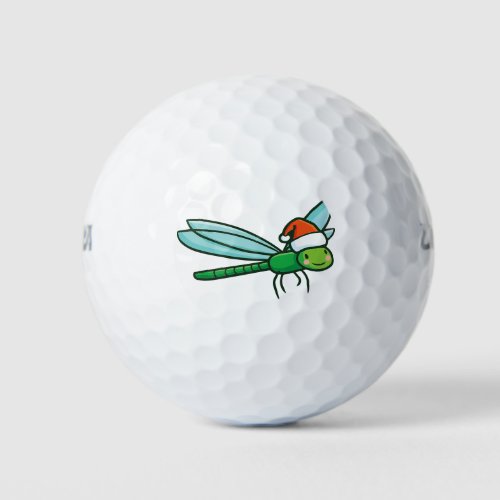 Christmas dragonfly golf balls