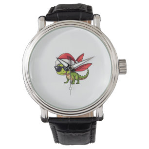 Christmas Dragonfly Santa Hat Funny Xmas Kids Watch