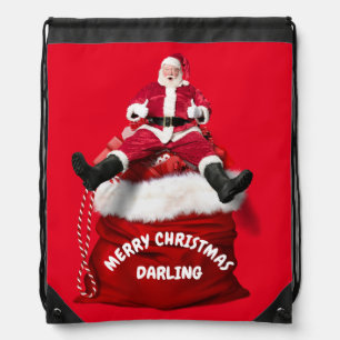 Christmas drawstring bag