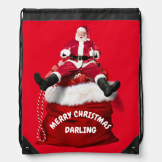 Christmas drawstring bag