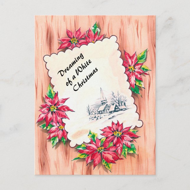 Christmas, Dreaming of a White Holiday Postcard (Front)
