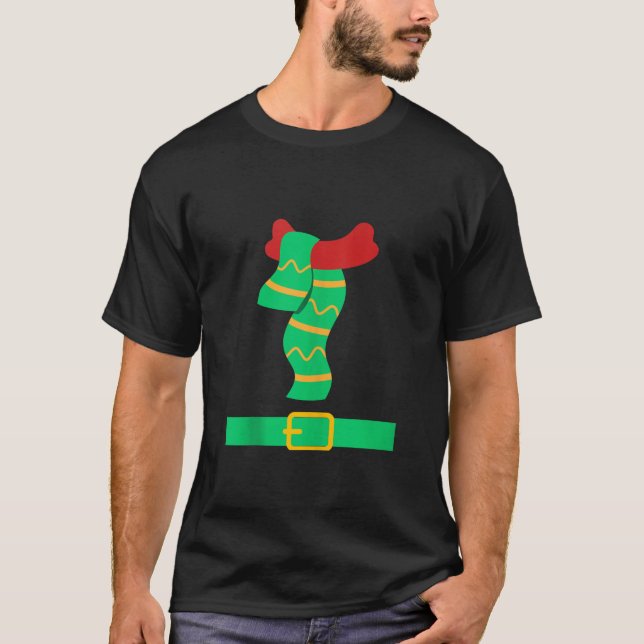 Christmas Dress Up Winter Scarf Necktie Ugly Xmas  T-Shirt (Front)