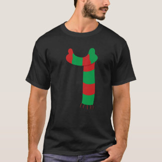 Christmas Dress Up Winter Scarf Necktie Ugly Xmas T-Shirt