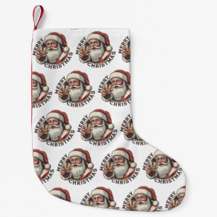 Christmas Drinking Bourbon Party Whiskey Lover  Small Christmas Stocking