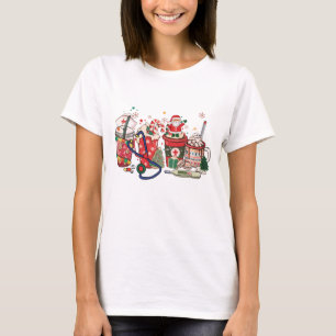 Christmas Drinks Santa Cocoa Hospital Nurse T-Shirt