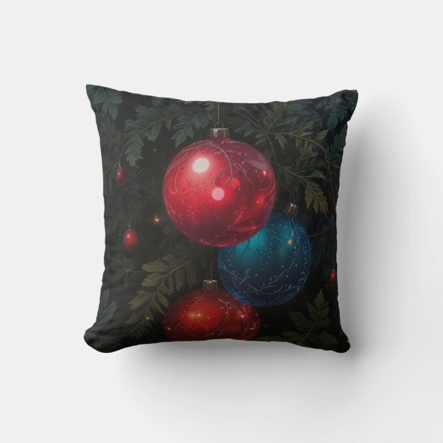Christmas drops throw pillow (Front)